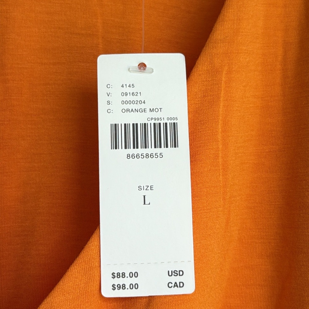 NWT By Anthropologie Asymmetrical Halter Orange Mini Dress Size Large - Picture 3 of 15
